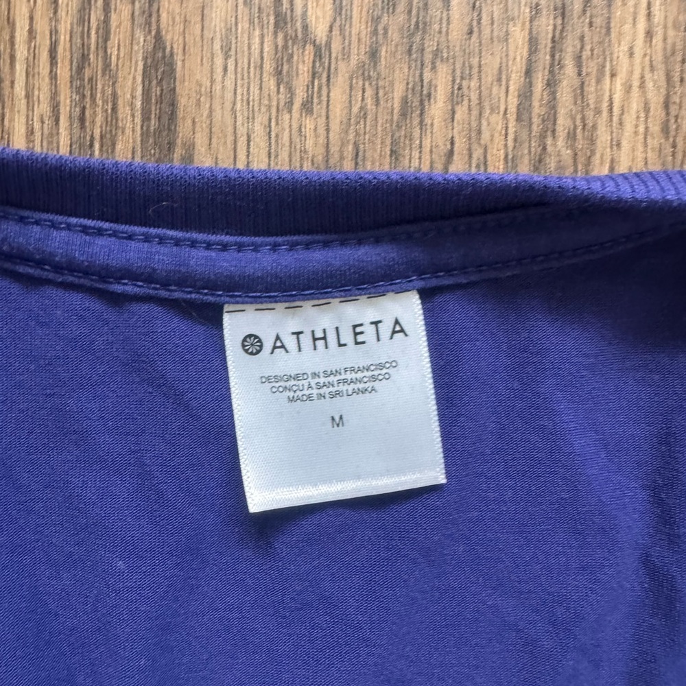 Athleta Purple/Blue Ruched Racerback Tank Top - Picture 2 of 3